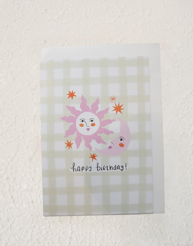 Happy Birthday Card Sun-Moon