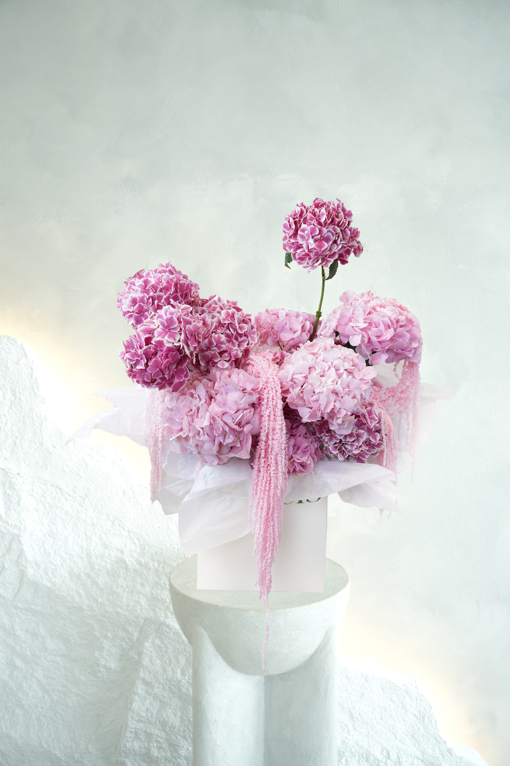 Pink hydrangeas flower bouquets by amicis flower shop