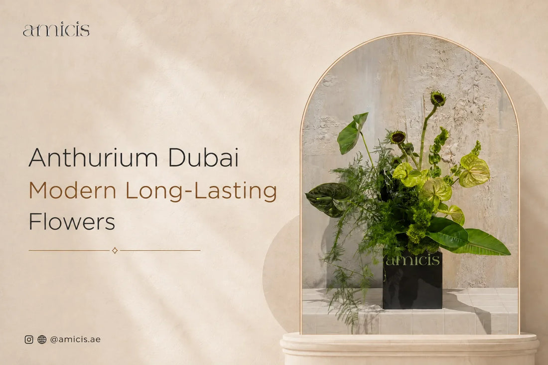 Anthurium Dubai: modern green anthurium arrangement