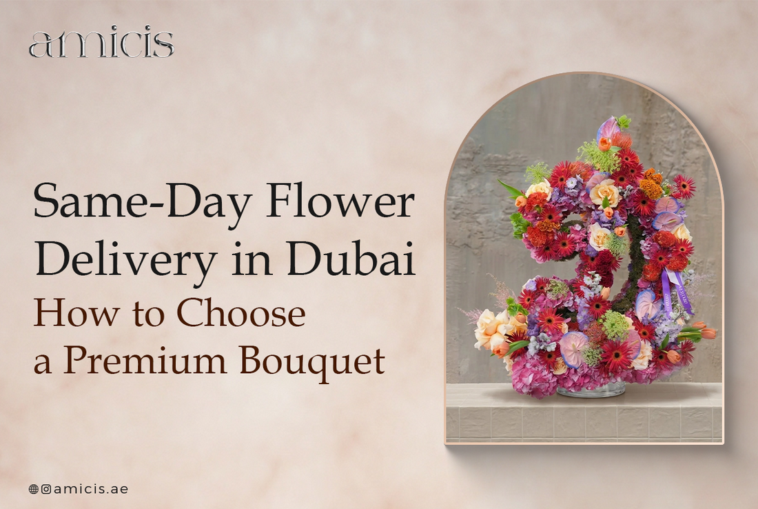 Same day flower delivery Dubai bouquet by Amicis