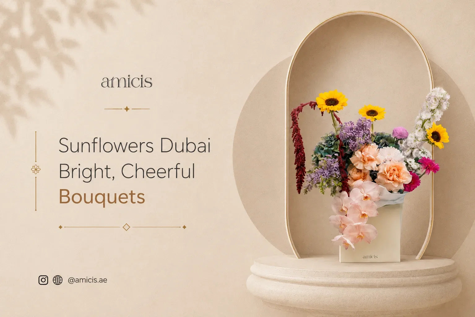 Sunflowers Dubai: bright cheerful sunflower bouquet