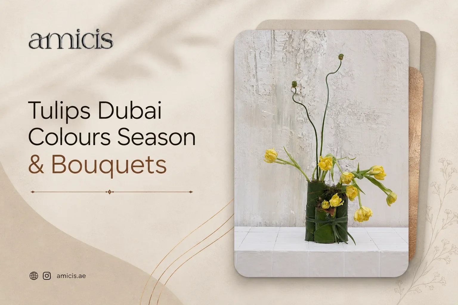 Tulips Dubai: elegant yellow tulip arrangement