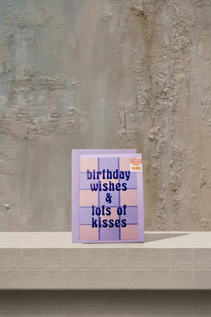 Birthday wishes - lavender roses, blush pink hydrangeas, and cream orchids in a white ceramic vase by Amicis