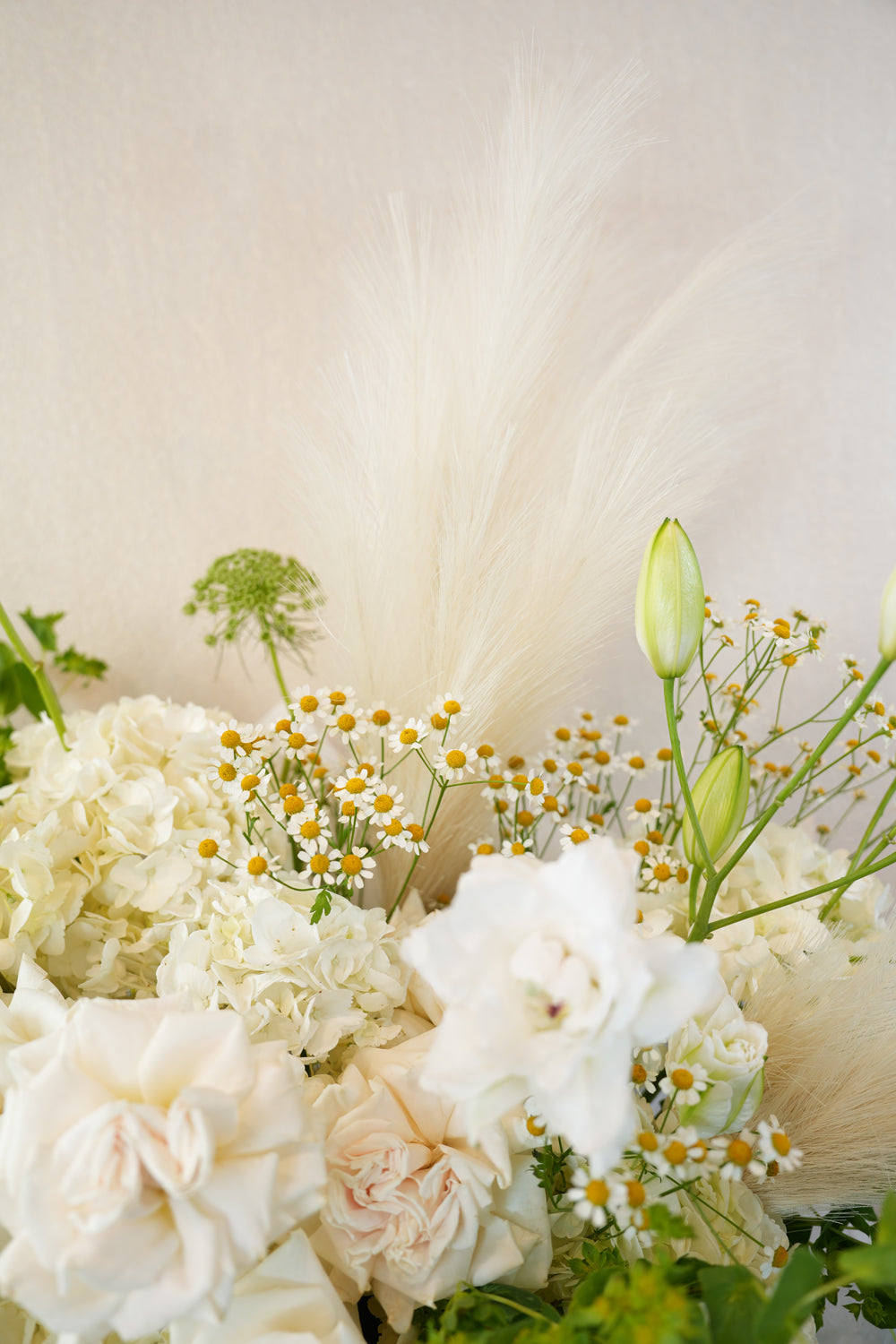 Bouquet of white and green flowers same day delivery by amicis flower shop