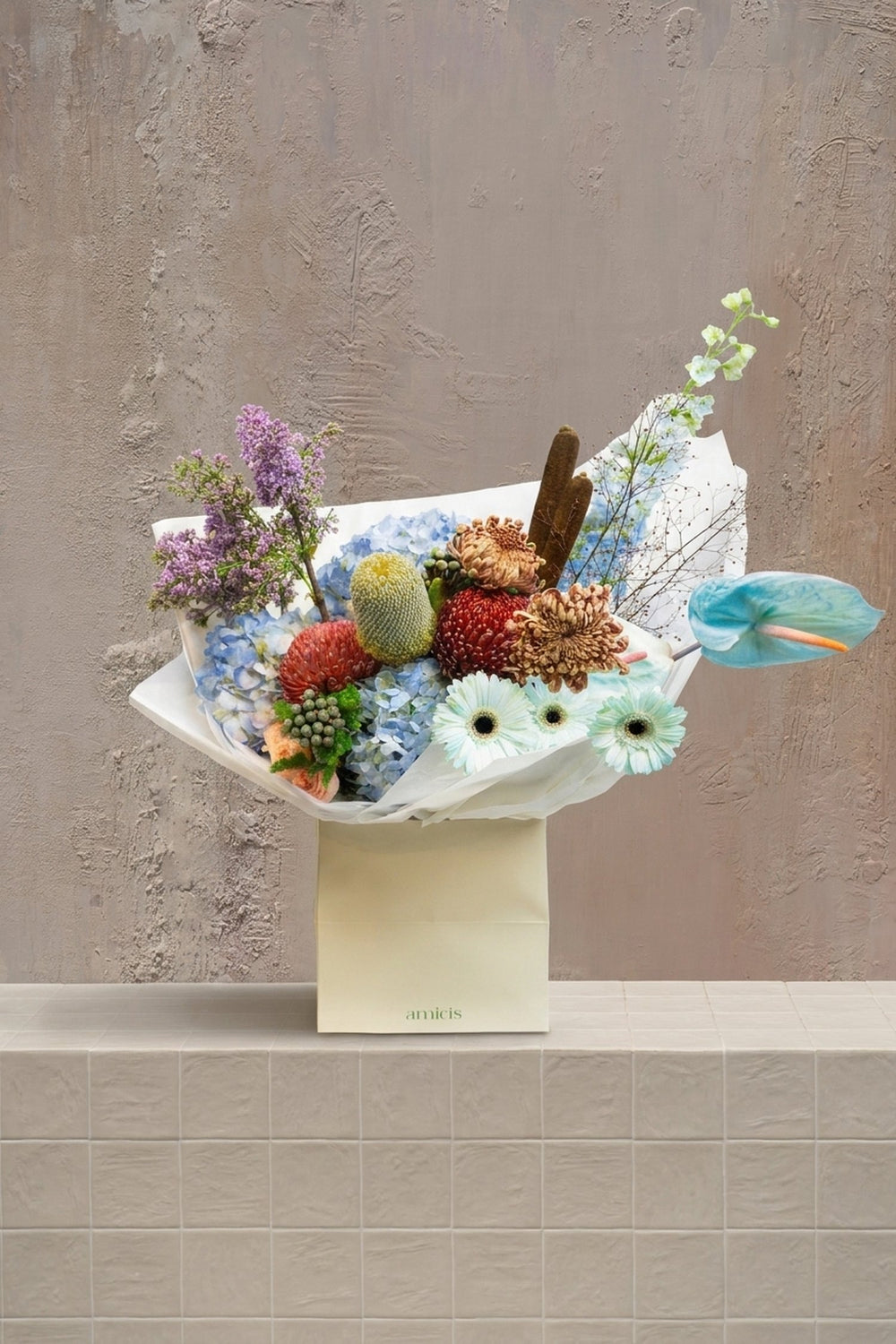 Wild-Bloom - The Classics & Best Seller - artisan floral creation | anniversary flowers | luxury florist Dubai - by Amicis Dubai